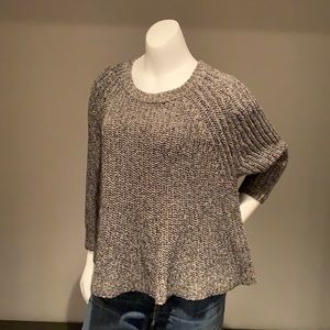 MADEWELL Charcoal Heather Cropped Swing Sweater Size S Excellent Condition!